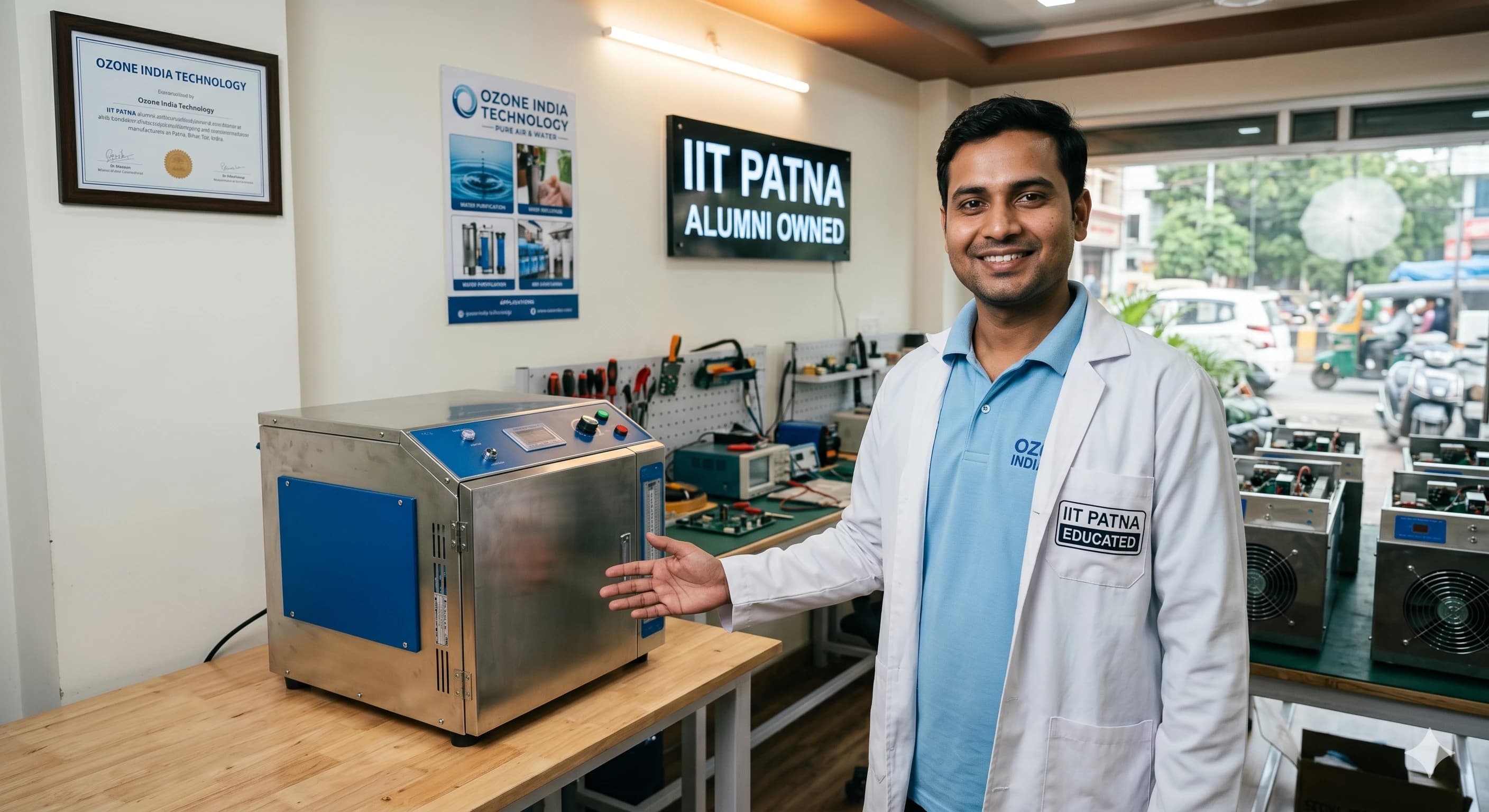 IIT Patna Educated Ozone Generator Manufacturer India — Proven 11 Years | 150000+ Clients | CE ISO MSME — Ozone India Technology