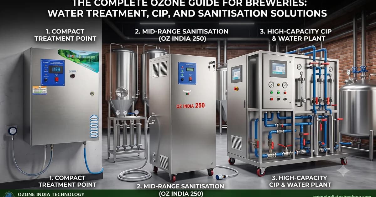 Ozone for Brewery Water Treatment — CIP, Sanitation & ETP | OZ India Technology — Ozone India Technology