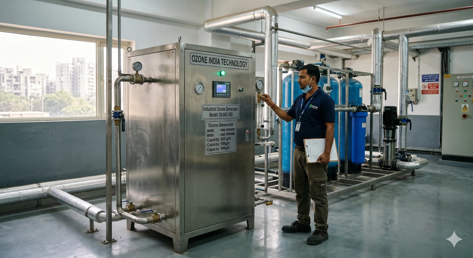 Ozone Generator Delhi NCR India — CE Certified Industrial Water Treatment — Ozone India Technology