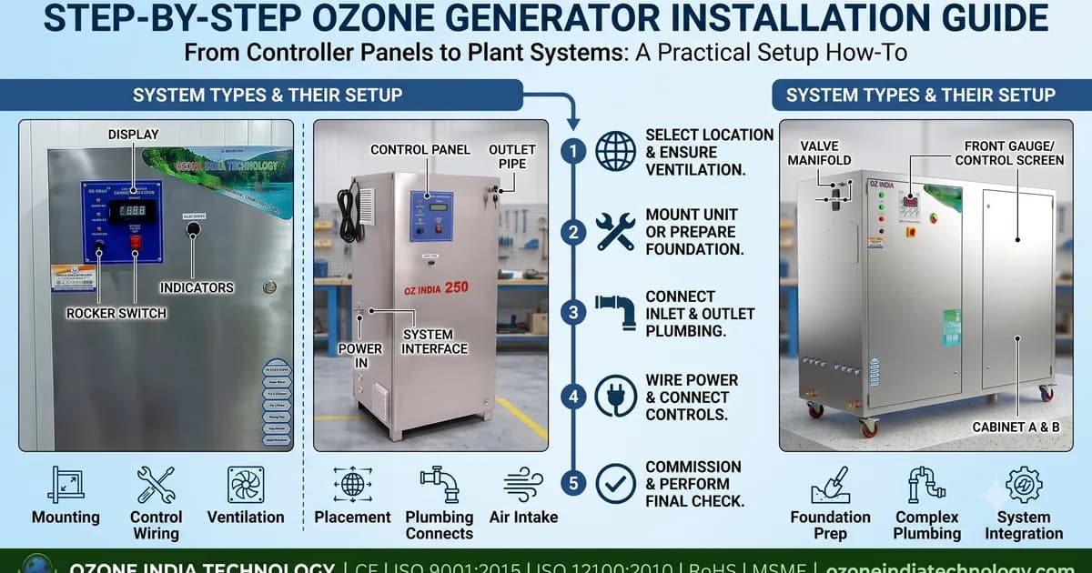 Ozone Generator Installation Guide: Step-by-Step | Industrial Water Treatment | OZ India — Ozone India Technology
