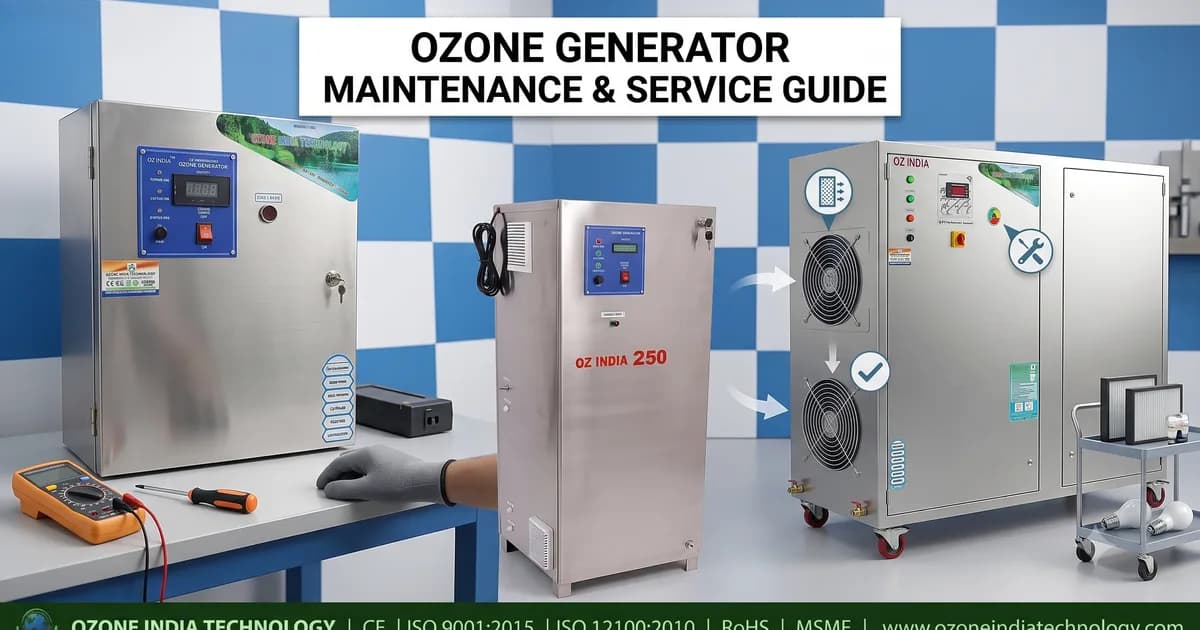 Ozone Generator Maintenance Guide — Annual Service, Electrode Cleaning, Spare Parts & AMC | Ozone India Technology — Ozone India Technology