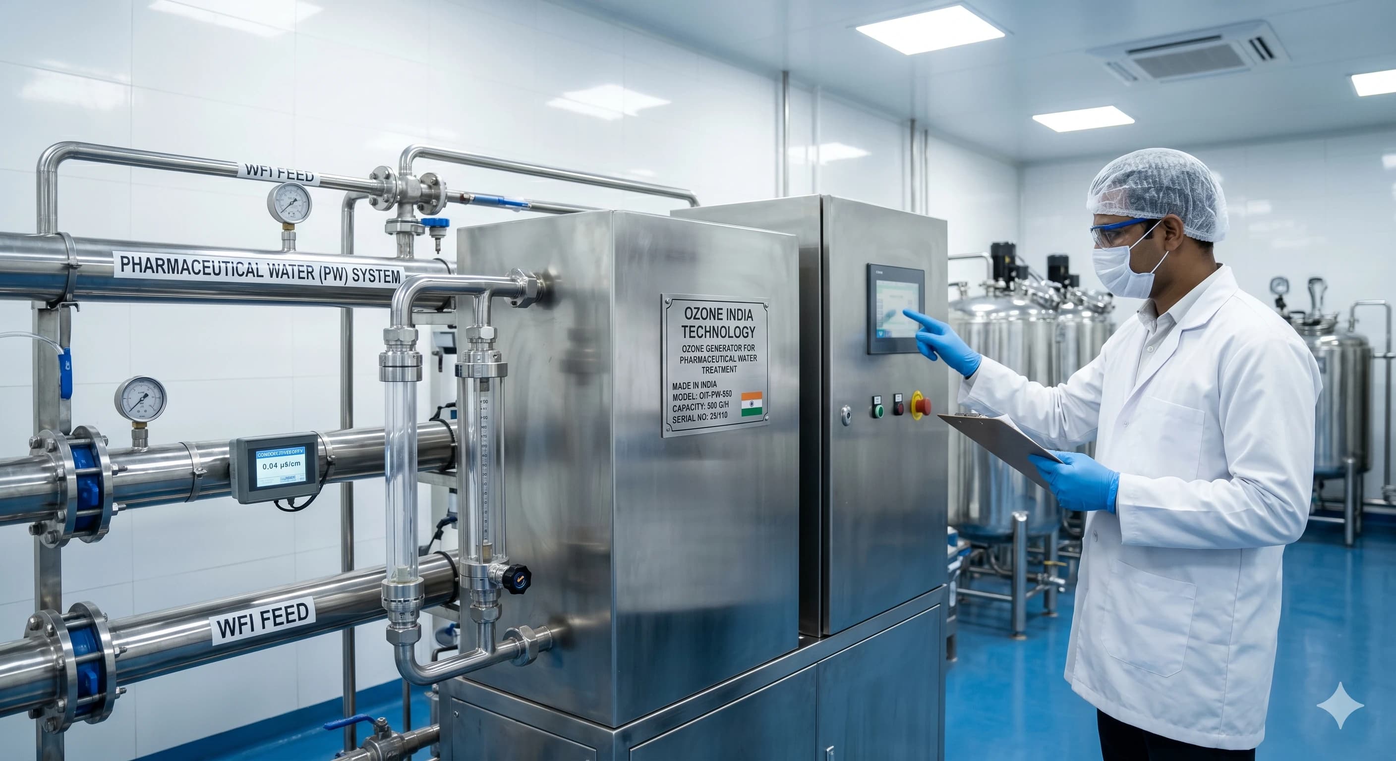 Ozone Generator for Pharmaceutical Water Treatment India — Proven Schedule M | WHO GMP | 150000+ Pharma — Ozone India Technology