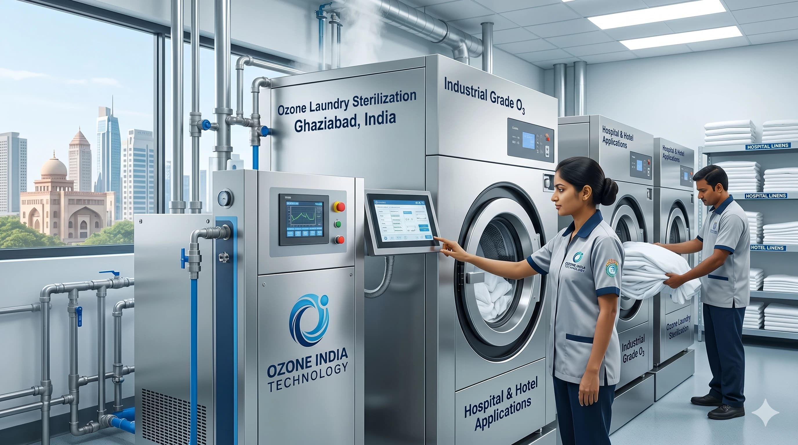 Ozone in Laundry — Ozone Laundry System for Hospitals & Hotels India | CE ISO — Ozone India Technology