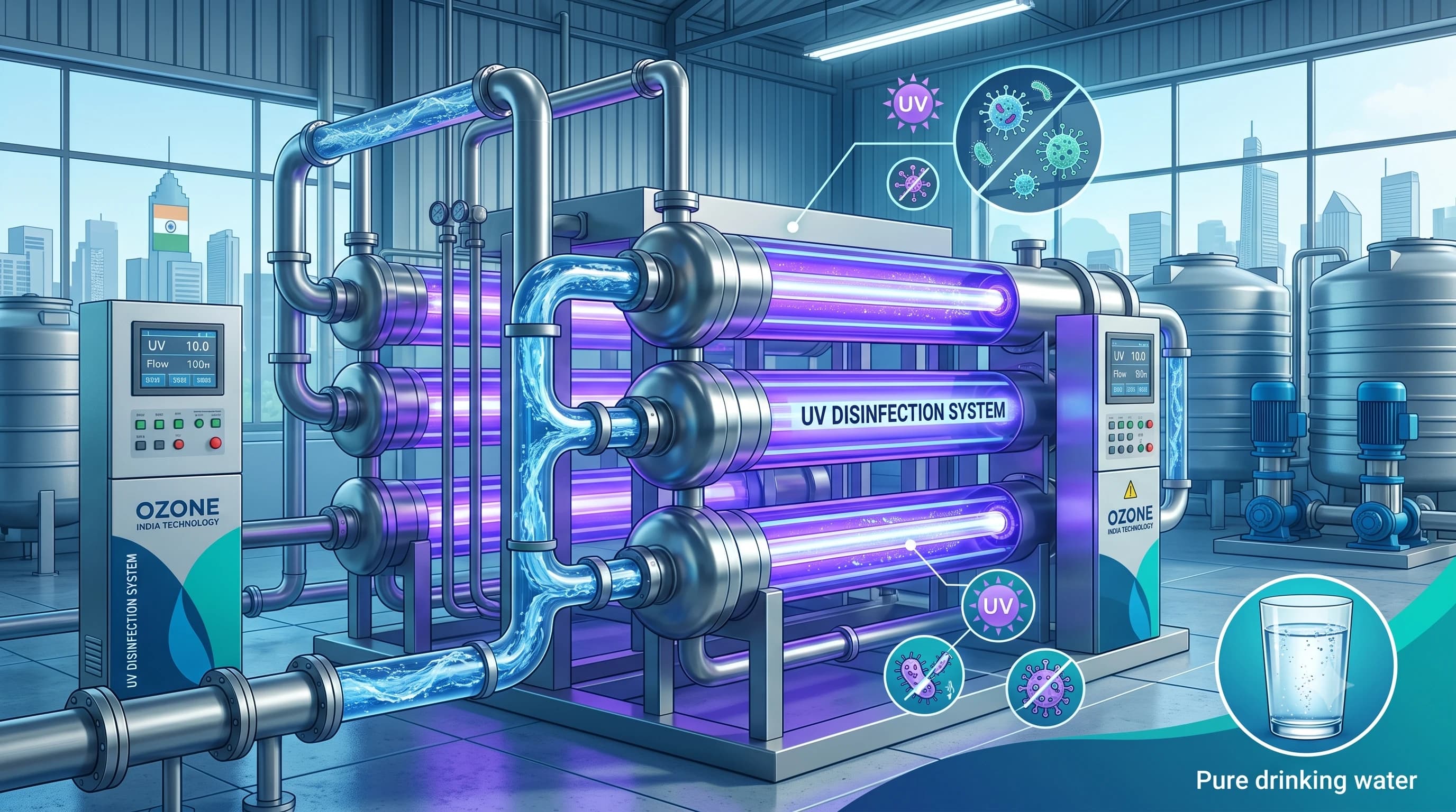 UV Disinfection System Drinking Water India | BIS CE ISO — Ozone India Technology