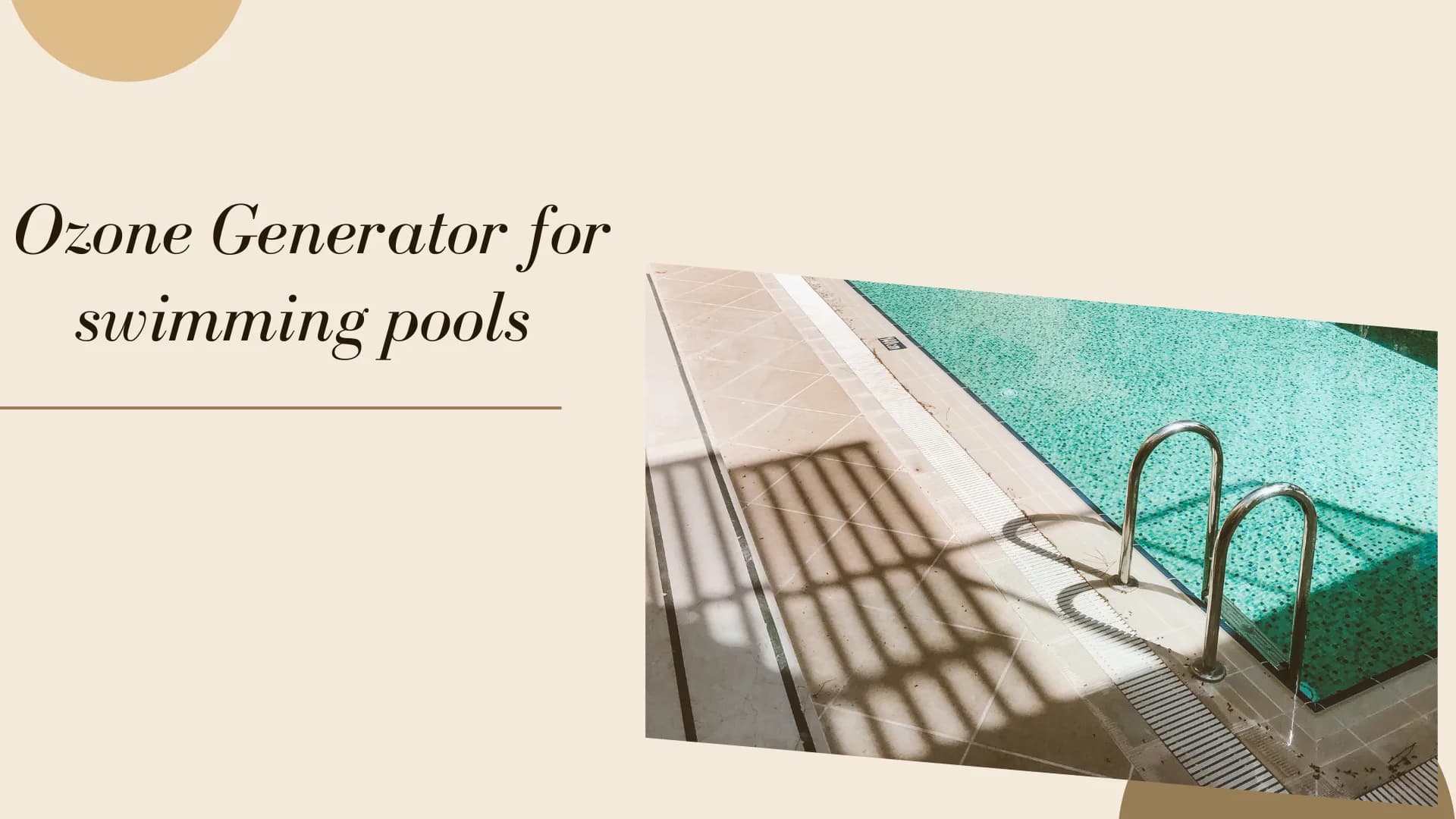 Ozone Generator for Swimming Pools — Ozone India Technology