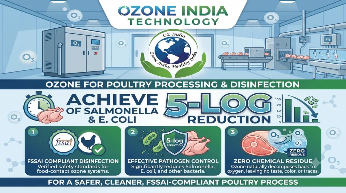 Poultry Processing and Disinfection — ozone treatment by Ozone India Technology