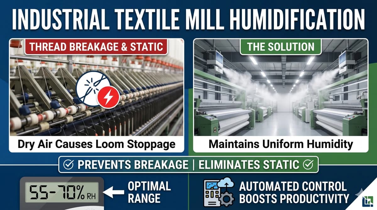 Textile Mill Humidification — ozone treatment by Ozone India Technology
