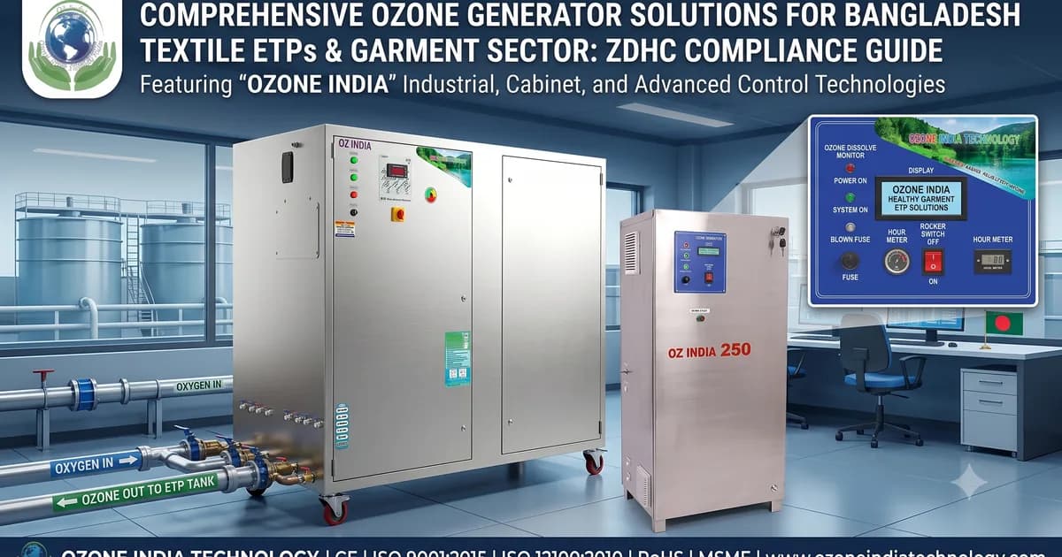 Ozone Generator Bangladesh — Garment ETP, ZDHC Compliance & Denim Finishing | Ozone India Technology — Ozone India Technology