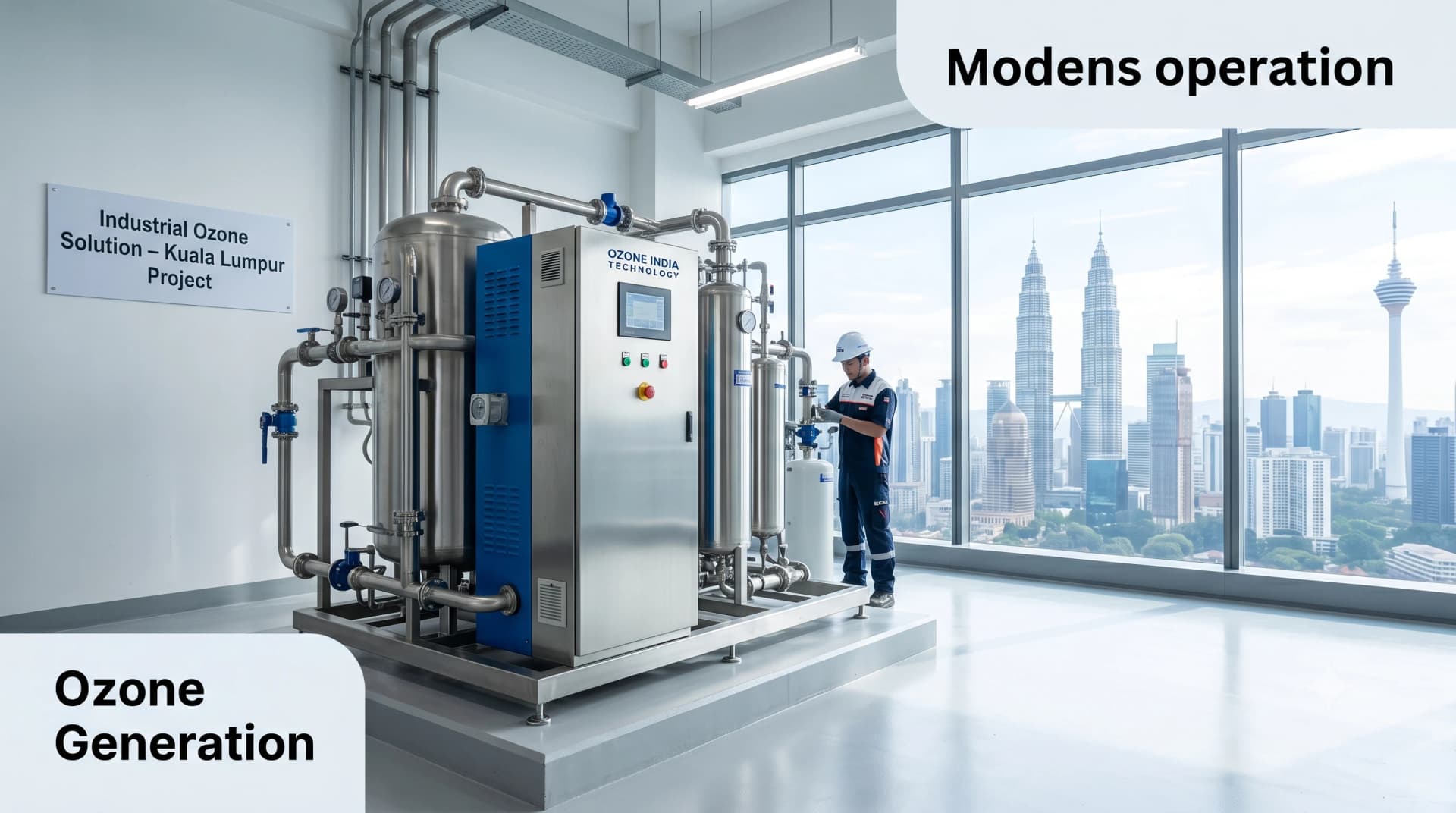 Ozone Generator Malaysia Kuala Lumpur — CE Certified Industrial Water Treatment — Ozone India Technology