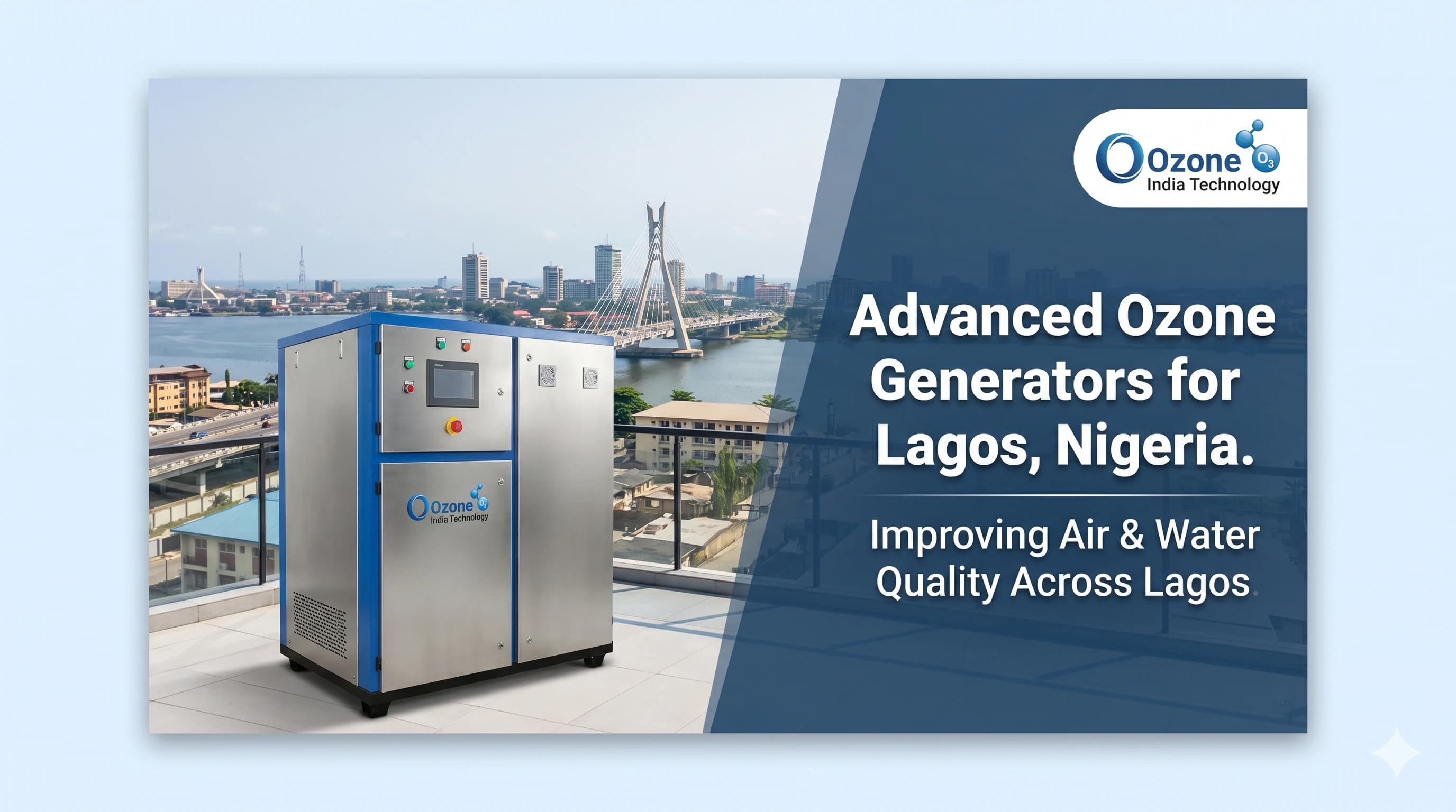 Ozone Generator Lagos Nigeria — CE Certified Industrial Water Treatment — Ozone India Technology