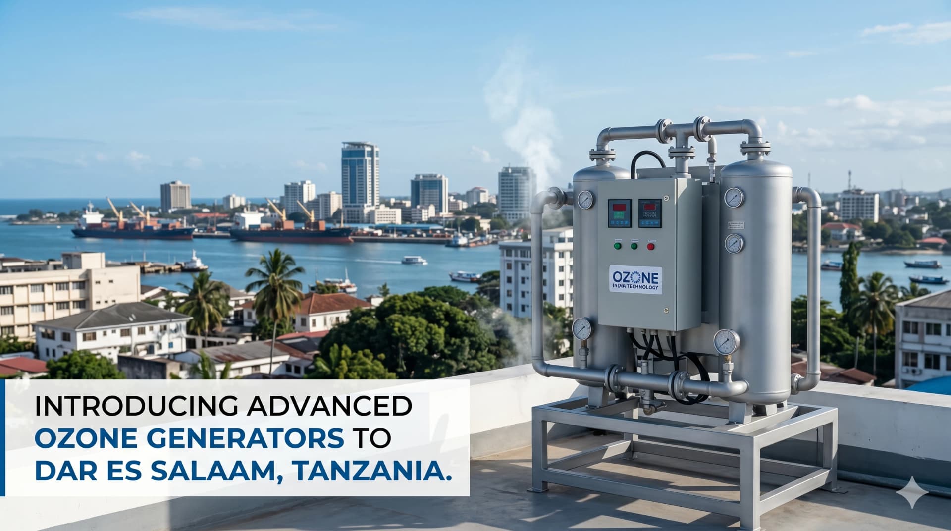 Ozone Generator Dar es Salaam Tanzania — CE Certified Industrial Water Treatment — Ozone India Technology