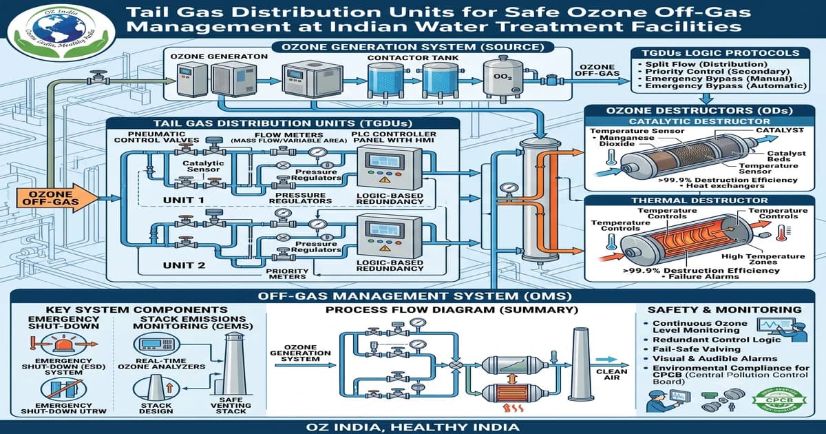 Tail Gas Distribution Units Ozone Water Treatment India — CE Certified Ozone Destructor | CPCB NAAQS Compliant — Ozone India Technology