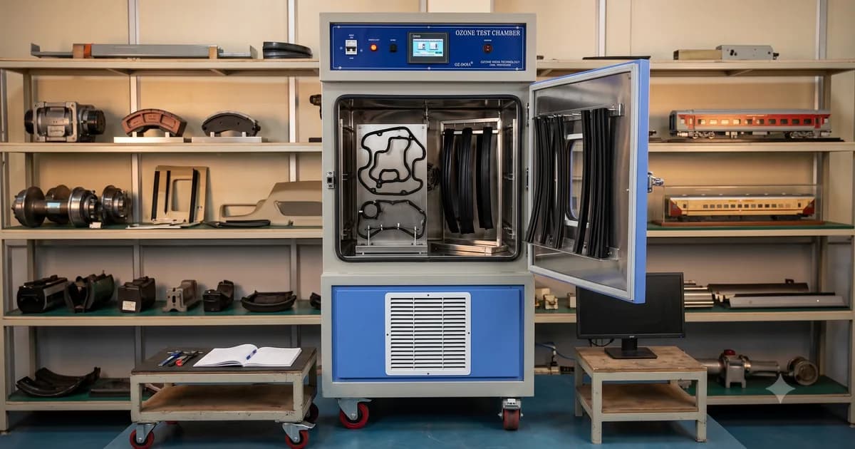 Ozone Test Chamber for Railway Rubber Testing — Avadh Rail Infra Ltd Haridwar | IS 3400 Compliant | CE Certified — Ozone India Technology