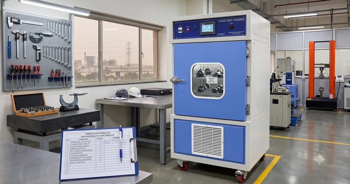 Ozone Test Chamber for Engineering Manufacturer Manesar Haryana — Olympic Engineers | Maruti Supply Chain | CE ISO — Ozone India Technology