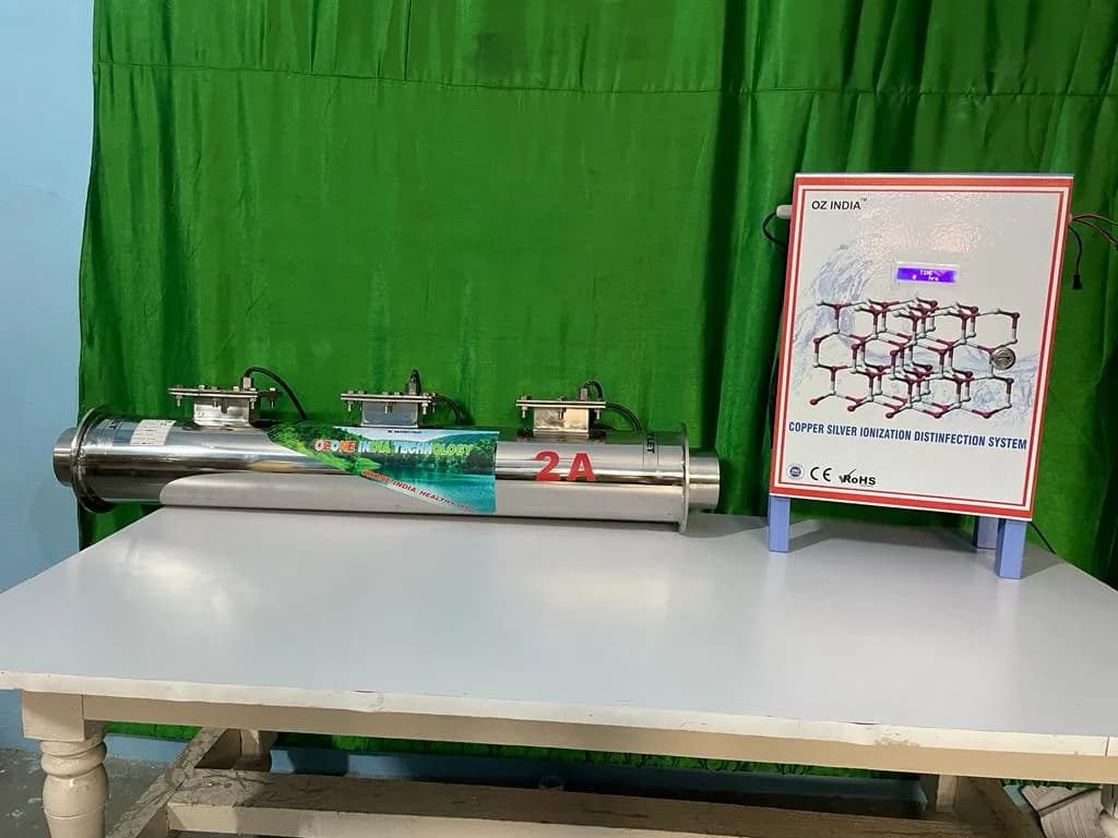 Silver Ionization water disinfection equipment — Ozone India Technology installation