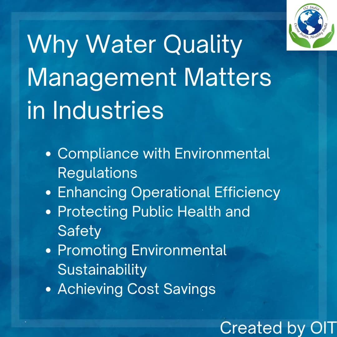 Water Quality Management Industrial Applications — Ozone India Technology installation